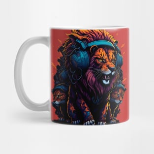 Lion Family Groove Mug